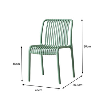 Silla Terra, Color Verde Olivo, Con espaldar X2