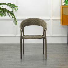 Silla Axel, Taupe, con Espaldar, Reposa Brazos y con Textura Trenzada