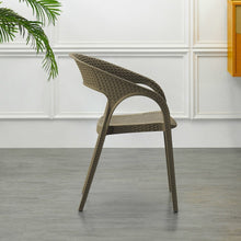Silla Axel, Taupe, con Espaldar, Reposa Brazos y con Textura Trenzada