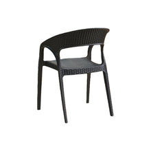 Set de 4 Sillas Axel, Negro, con Espaldar, Reposa Brazos y con Textura Trenzada