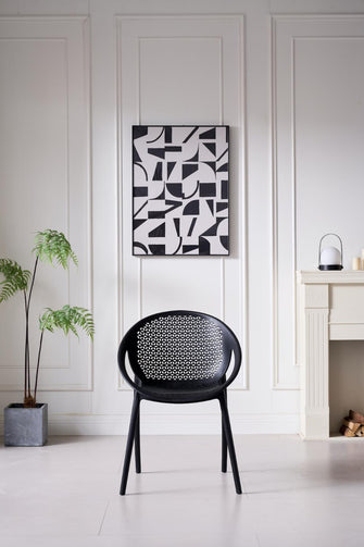 Silla Selva Con Brazos, Color Negro, Con espaldar X4