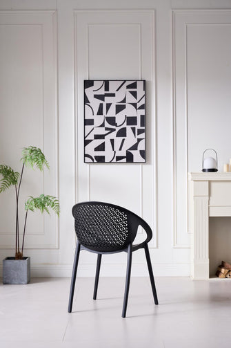 Silla Selva Con Brazos, Color Negro, Con espaldar X2