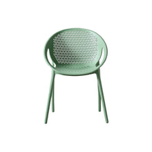 Set de 4 Sillas Selva con Brazos, Color Verde Olivo, con Espaldar