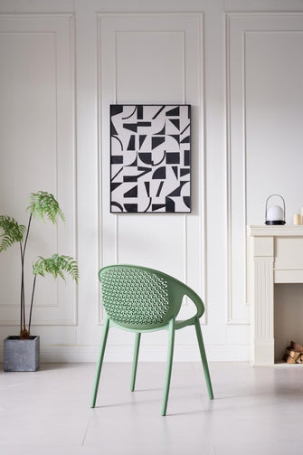 Silla Selva Con Brazos, Color Verde Olivo, Con espaldar X4