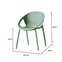 Set de 4 Sillas Selva con Brazos, Color Verde Olivo, con Espaldar