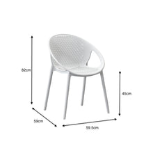Silla Selva con Brazos, Color Blanco, con Espaldar