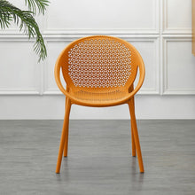 Set de 2 Sillas Selva con Brazos, Color Naranja, con Espaldar