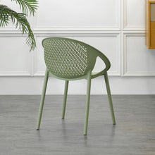 Set de 4 Sillas Selva con Brazos, Color Verde, con Espaldar