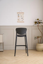 Butaco para Barra Rio, Color Negro, Diseño Moderno X4