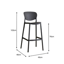 Silla para Bar Río, Color Negro, Diseño Moderno