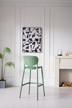 Silla para Bar Rio, Color Verde Olivo, Diseño Moderno