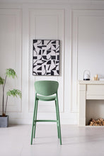 Set de 4 Sillas para Bar Río, Color Verde Olivo, Diseño Moderno