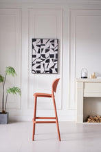 Silla para Bar Rio, Color Terracota, Diseño Moderno X2