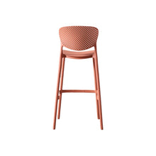 Set de 4 Sillas para Bar Río, Color Terracota, Diseño Moderno