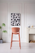 Silla para Bar Rio, Color Terracota, Diseño Moderno X2