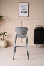 Silla para Bar Río, Color Gris Oscuro, Diseño Moderno X4