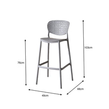 Silla para Bar Río, Color Gris Oscuro, Diseño Moderno X2