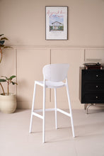 Set de 4 Sillas para Bar Río, Color Blanco, Diseño Moderno