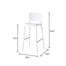 Set de 4 Sillas para Bar Río, Color Blanco, Diseño Moderno