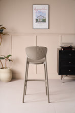 Silla para Bar Río, Color Taupe, Diseño Moderno X4