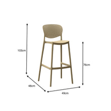 Set de 2 Sillas para Bar Río, Color Khaki, Diseño Moderno
