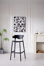 Silla para Bar Elena, Color Negro, Diseño Moderno