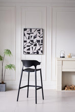 Silla para Bar Elena, Color Negro, Diseño Moderno X4