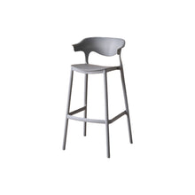 Set de 4 Sillas para Bar Elena, Color Gris Oscuro, Diseño Moderno