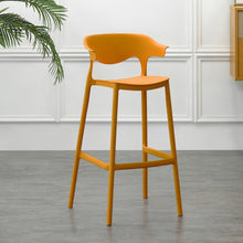 Silla para Bar Elena, Color Naranja, Diseño Moderno