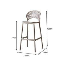 Silla para Bar Paraiso, Color Taupe, Diseño Moderno X4