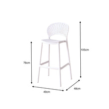 Set de 2 Sillas para Bar Paraíso, Color Blanco, Diseño Moderno