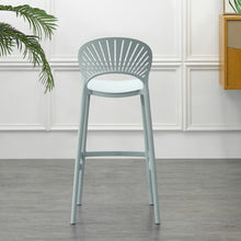 Set de 4 Sillas para Bar Paraíso, Color Azul Claro, Diseño Moderno