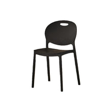 Set de 6 Sillas Queens, Negro, con Espaldar Redondo y Diseño Minimalista