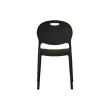 Set de 4 Sillas Queens, Negro, con Espaldar Redondo y Diseño Minimalista