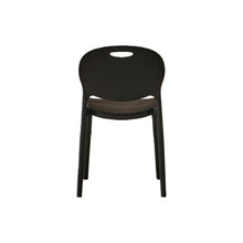 Set de 2 Sillas Queens, Negro, con Espaldar Redondo y Diseño Minimalista