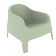 Silla Lounge Sun, Verdematcha, cómoda para terraza o jardín