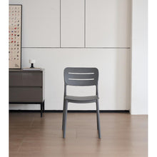 Set de 6 Sillas Harriman, Gris Oscuro, con Medio Espaldar y Diseño Minimalista