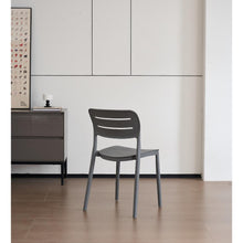 Set de 2 Sillas Harriman, Gris Oscuro, con Medio Espaldar y Diseño Minimalista