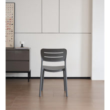 Set de 4 Sillas Harriman, Gris Oscuro, con Medio Espaldar y Diseño Minimalista