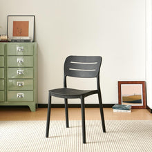 Set de 4 Sillas Harriman, Negro, con Medio Espaldar y Diseño Minimalista