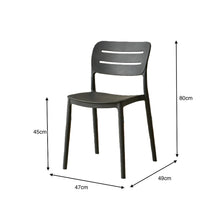 Set de 6 Sillas Harriman, Negro, con Medio Espaldar y Diseño Minimalista