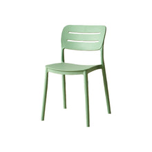 Set de 6 Sillas Harriman, Verde, con Medio Espaldar y Diseño Minimalista