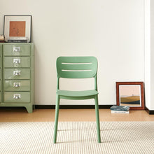 Set de 6 Sillas Harriman, Verde, con Medio Espaldar y Diseño Minimalista