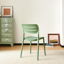Set de 6 Sillas Harriman, Verde, con Medio Espaldar y Diseño Minimalista