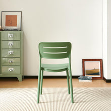 Set de 6 Sillas Harriman, Verde, con Medio Espaldar y Diseño Minimalista