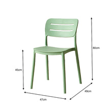 Set de 2 Sillas Harriman, Verde, con Medio Espaldar y Diseño Minimalista
