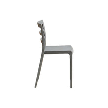 Set de 2 Sillas New York, Gris Oscuro, con Espaldar en Líneas y Diseño Minimalista