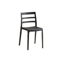 Set de 4 Sillas New York, Negro, con Espaldar en Líneas y Diseño Minimalista