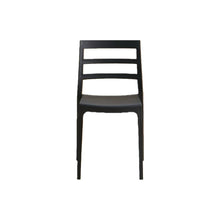 Set de 2 Sillas New York, Negro, con Espaldar en Líneas y Diseño Minimalista