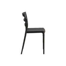 Set de 2 Sillas New York, Negro, con Espaldar en Líneas y Diseño Minimalista